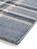 Catherine Lansfield blue kelso check tartan rug, imported from the UK