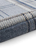 Catherine Lansfield blue kelso check tartan rug, imported from the UK