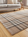 Catherine Lansfield Beige Kelso Check Tartan Rug - British product