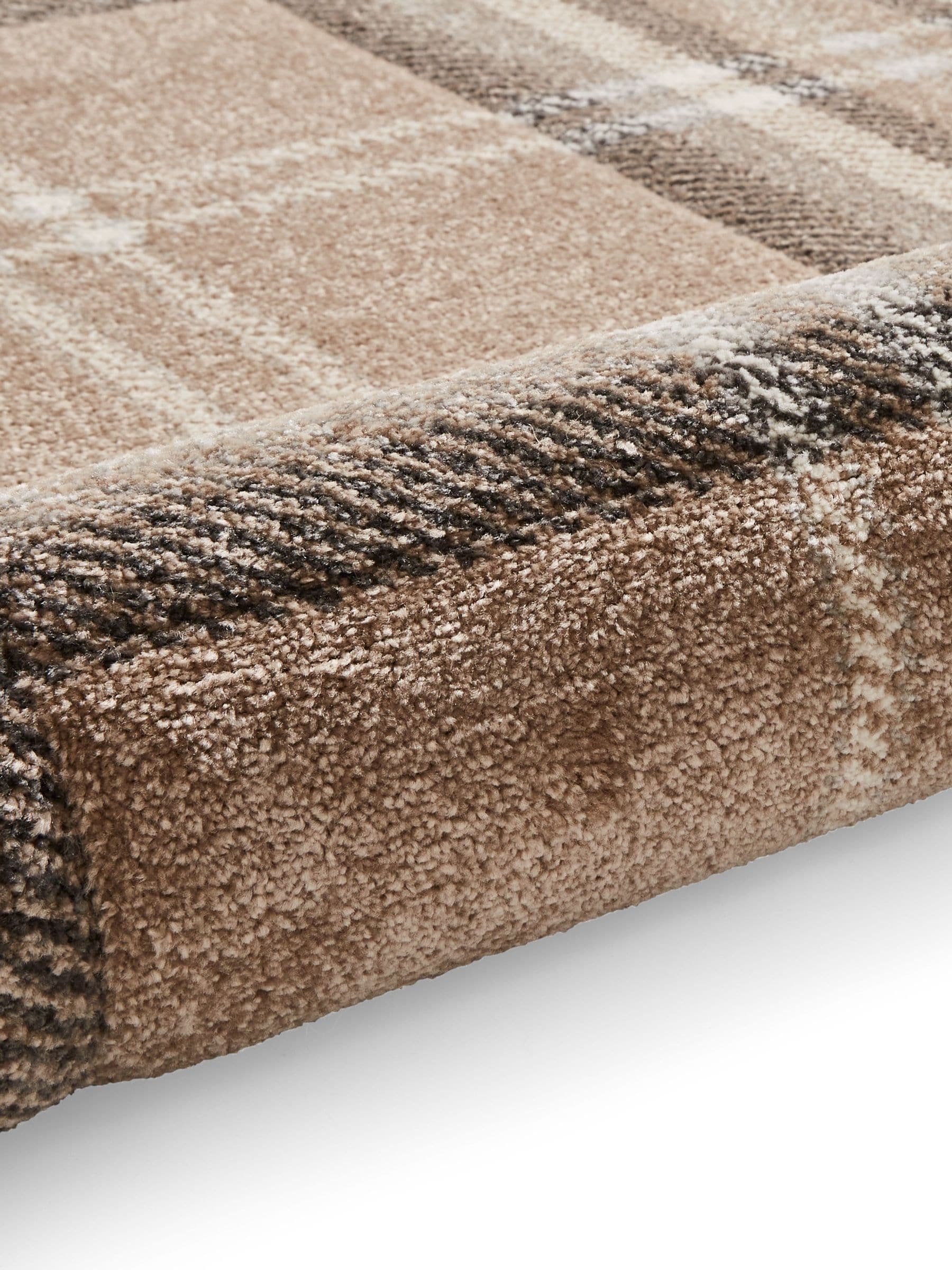 Catherine Lansfield Beige Kelso Check Tartan Rug - British product