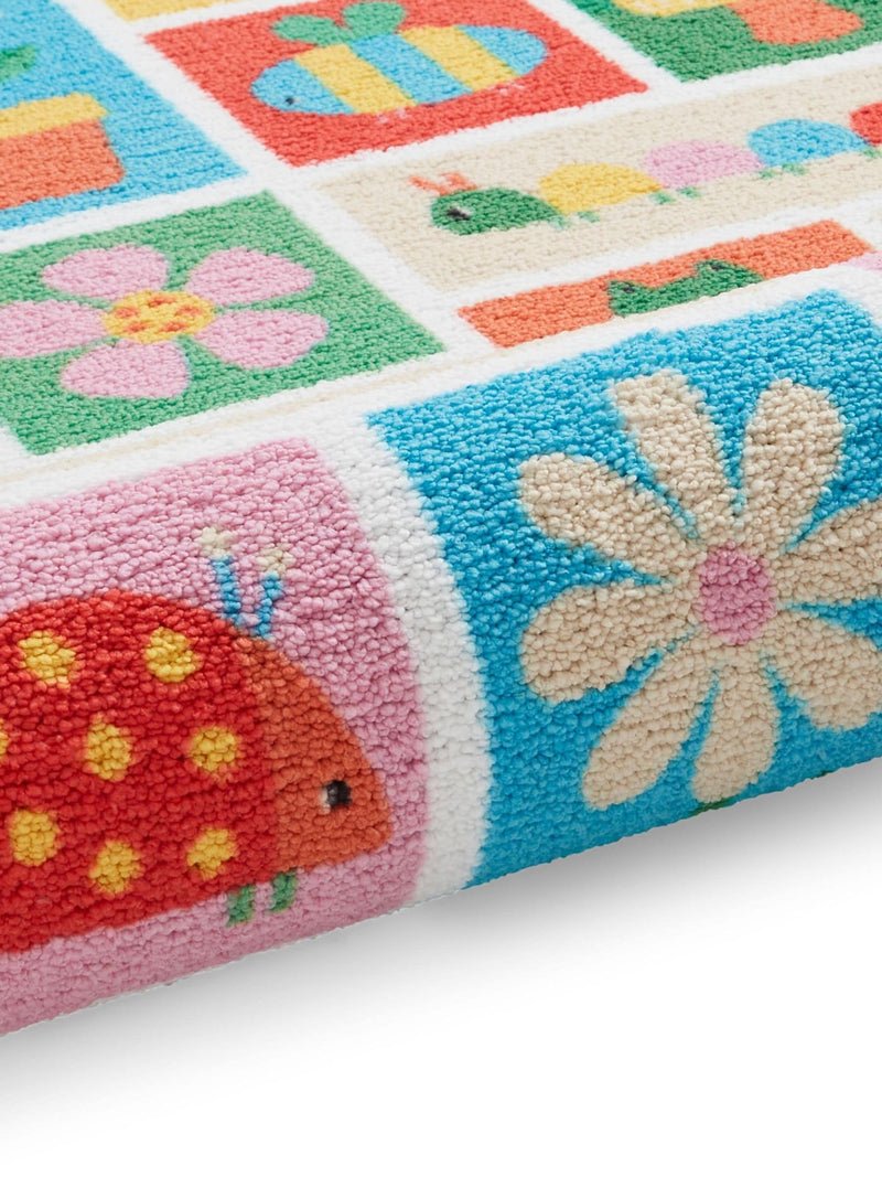 Catherine Lansfield red curious caterpillar childrens rug, imported from the UK