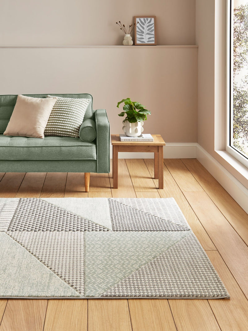 Catherine Lansfield Larsson geometric rug, imported from the UK