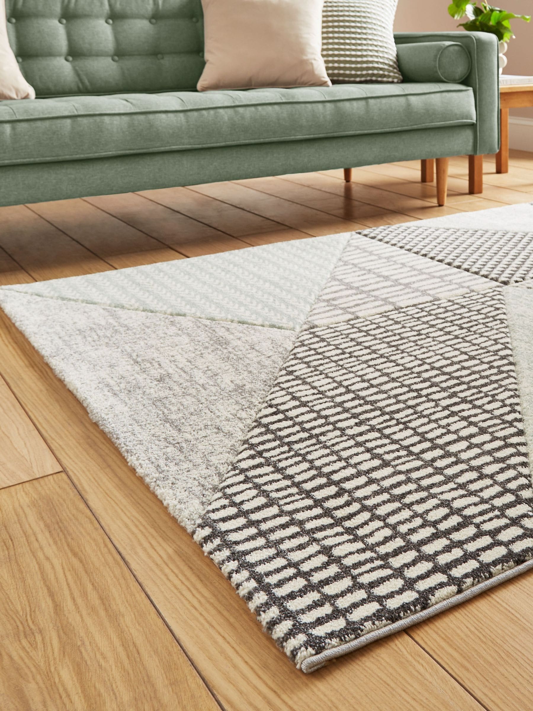 Catherine Lansfield Larsson geometric rug, imported from the UK