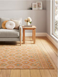 Catherine Lansfield yellow cameo floral washable rug - British product