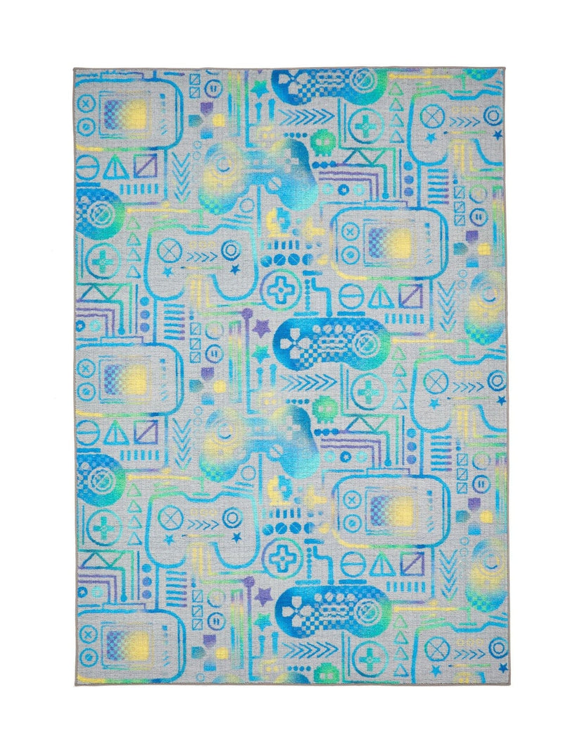 Catherine Lansfield Grey Gamer washable childrens rug (British brand)