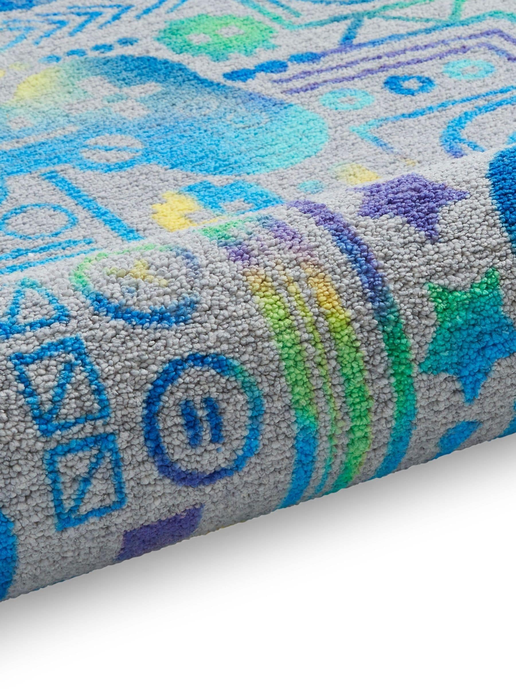 Catherine Lansfield Grey Gamer washable childrens rug (British brand)