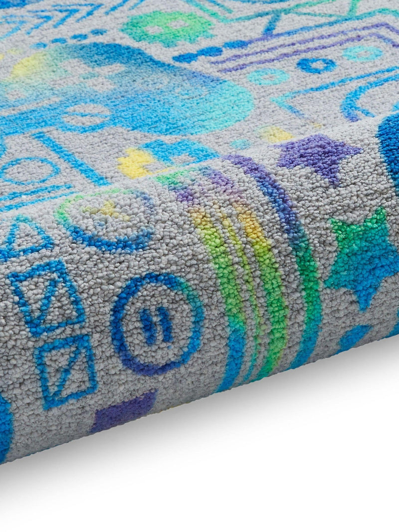 Catherine Lansfield Grey Gamer washable childrens rug (British brand)