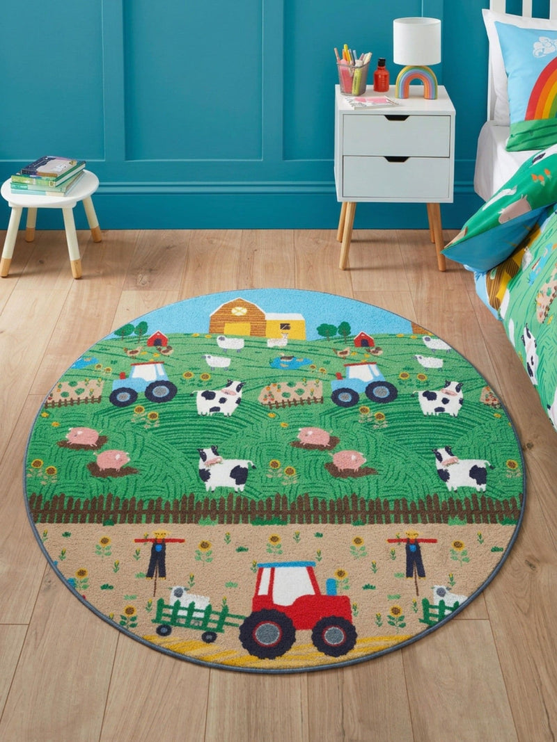 Catherine Lansfield children's rug with farmyard animals, UK version