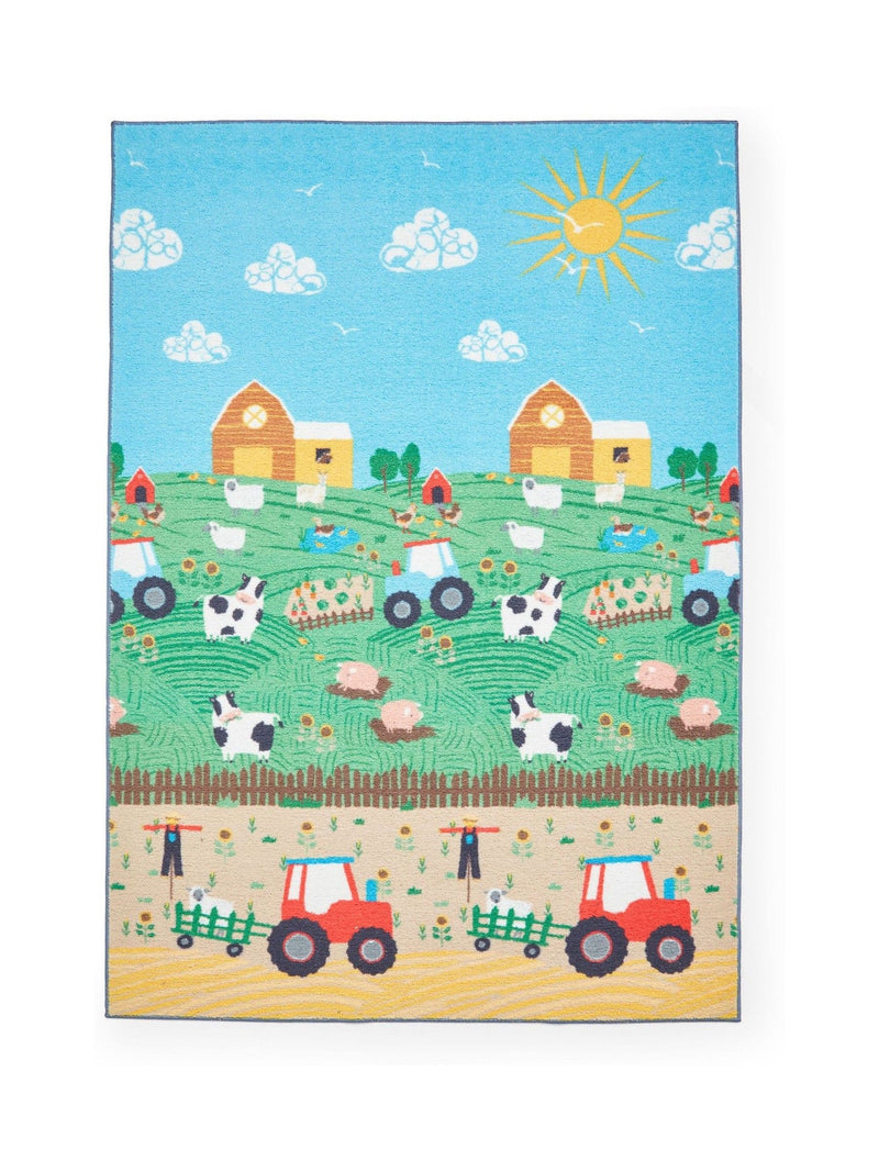 Catherine Lansfield children's rug with farmyard animals, UK version