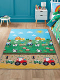 Catherine Lansfield children's rug with farmyard animals, UK version