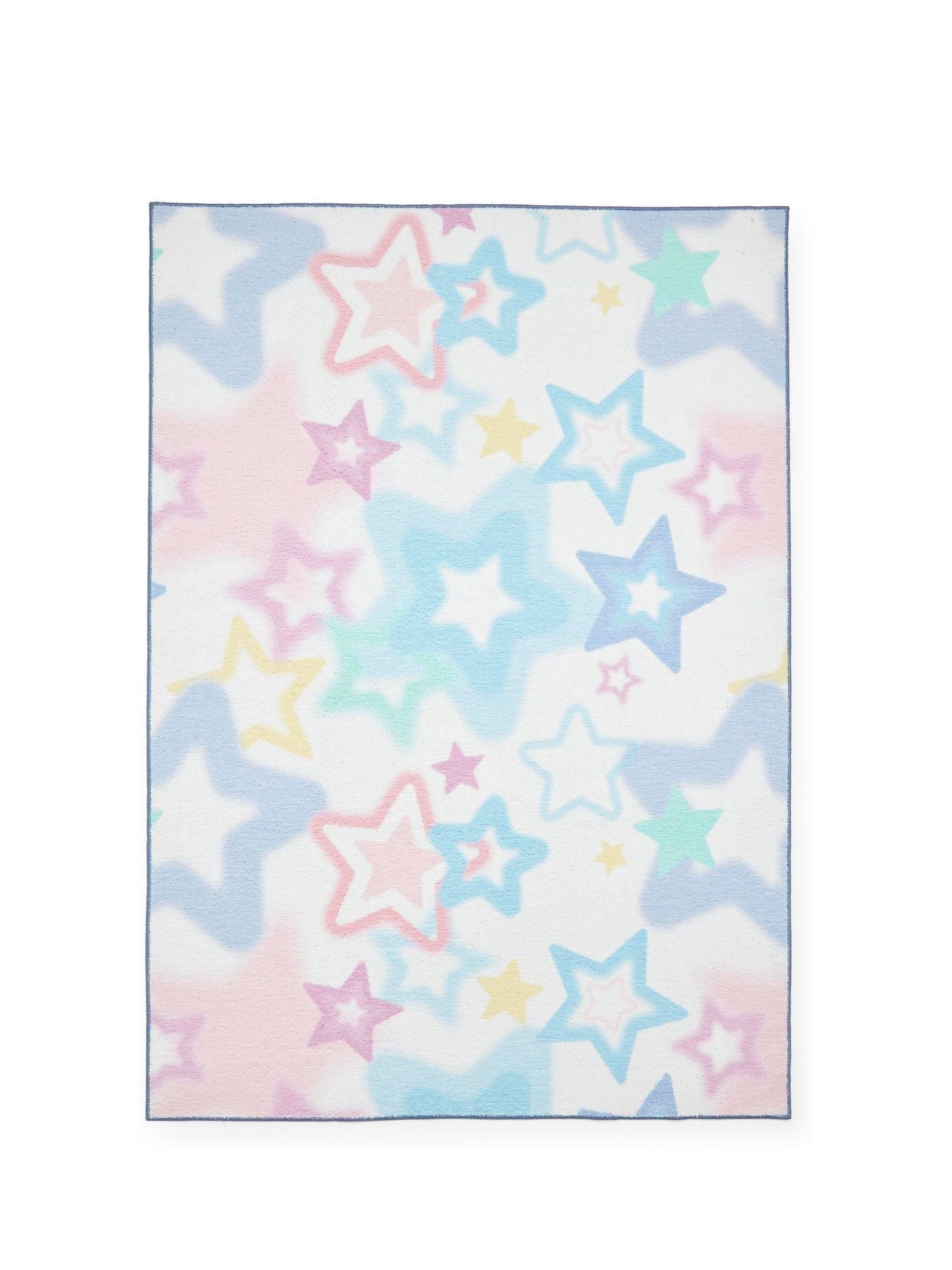 Catherine Lansfield pink ombre stars childrens rug with star motif - British product