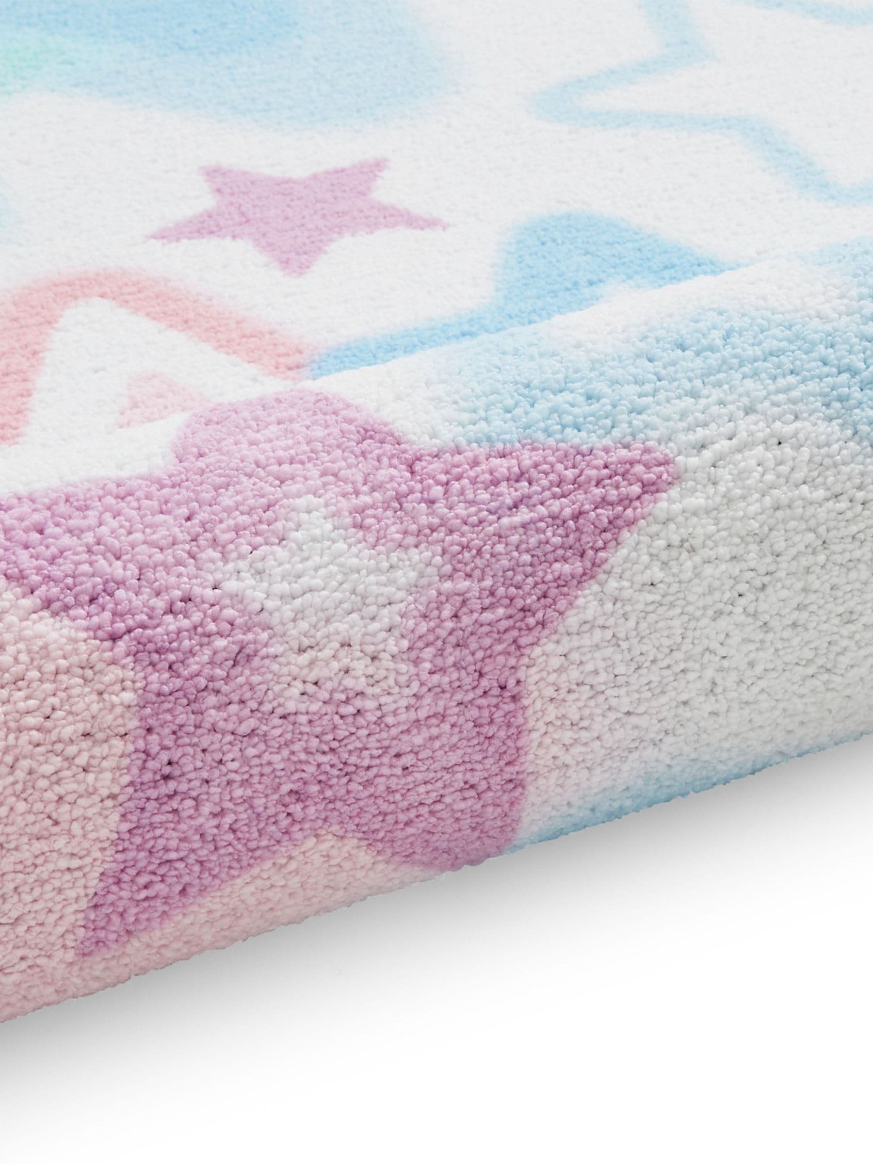Catherine Lansfield pink ombre stars childrens rug with star motif - British product