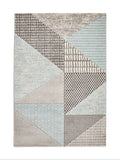 Catherine Lansfield blue grey Larsson geometric rug, imported from the UK