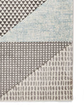 Catherine Lansfield blue grey Larsson geometric rug, imported from the UK