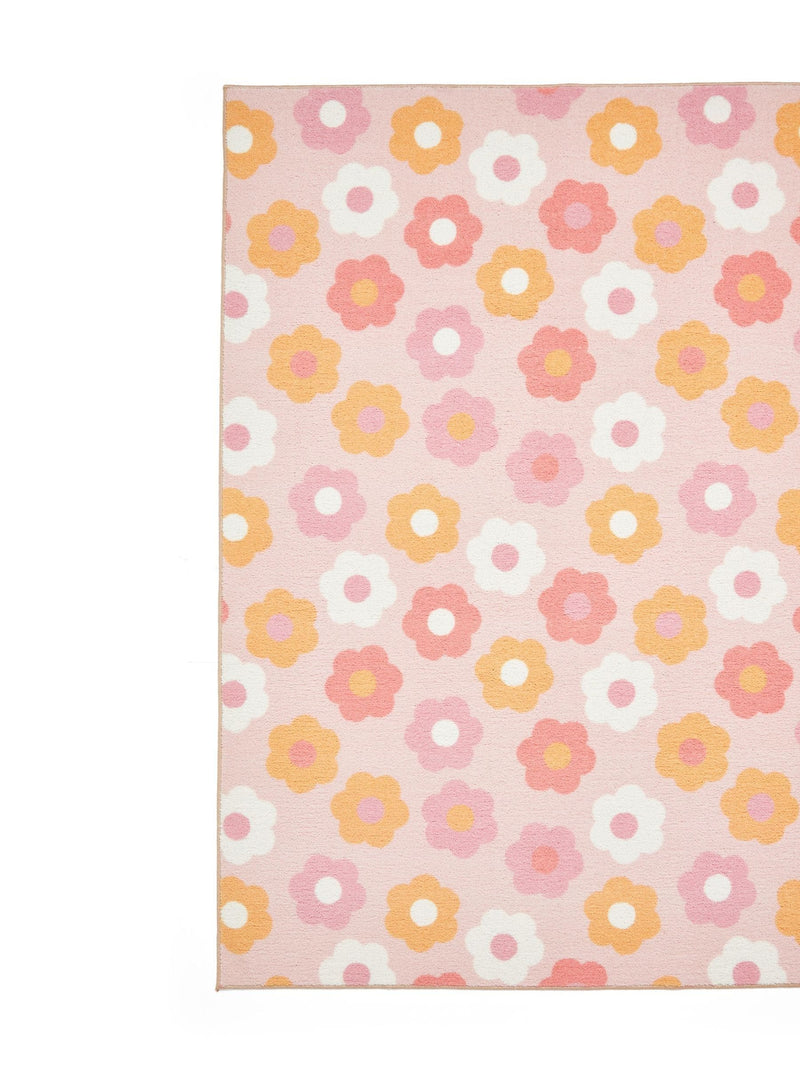 Catherine Lansfield pink daisy rug - British product