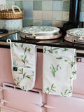 Avalon Home snowdrop and hellebore tea towel 45x68cm, UK version
