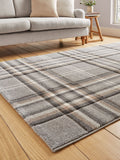 Catherine Lansfield grey Kelso check tartan rug - British product