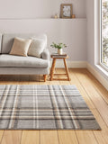 Catherine Lansfield grey Kelso check tartan rug - British product