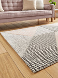 Catherine Lansfield rose grey geometric rug, imported from the UK
