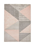 Catherine Lansfield rose grey geometric rug, imported from the UK