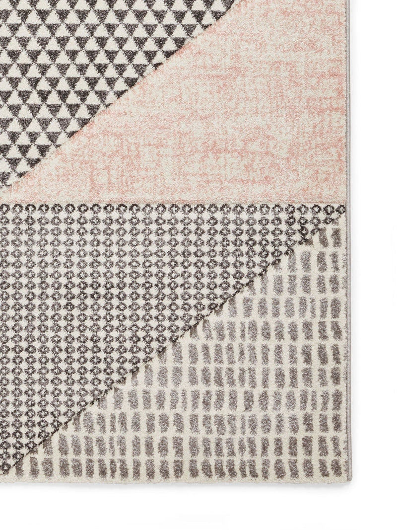 Catherine Lansfield rose grey geometric rug, imported from the UK