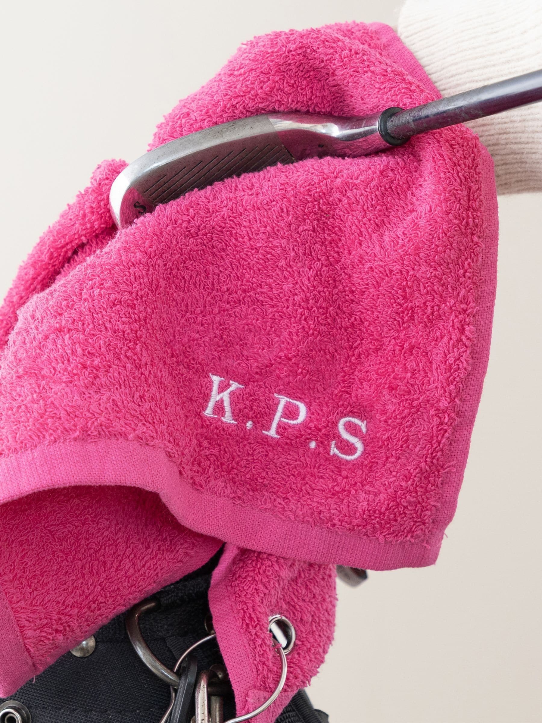 No Ordinary Gift ladies golf towel with embroidered initials 30x50cm, UK version