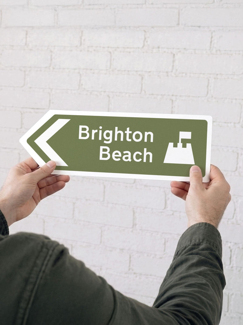 No Ordinary Gift arrow sign for Dad's favourite place - British product