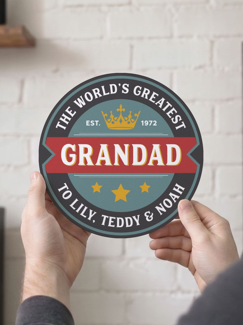 No Ordinary Gift personalised beer mat metal sign 19cm - British product