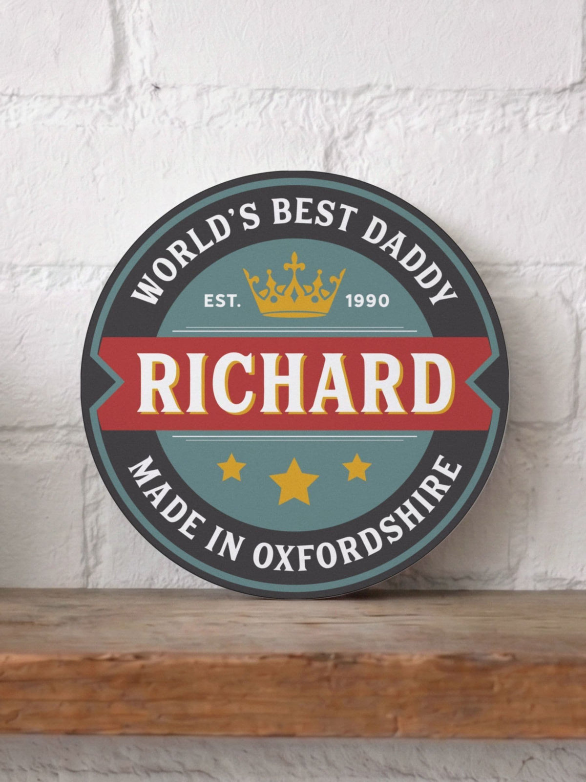 No Ordinary Gift personalised beer mat metal sign 19cm - British product