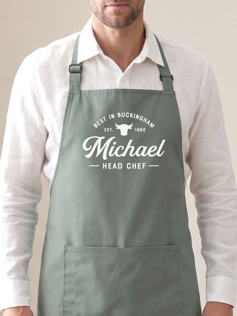 No Ordinary Gift personalised steakhouse apron - British product