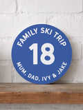 No Ordinary Gift personalised ski piste metal sign 19cm (British brand)