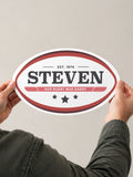 No Ordinary Gift personalised rugby ball metal sign 19cm, imported from the UK