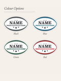 No Ordinary Gift personalised rugby ball metal sign 19cm, imported from the UK