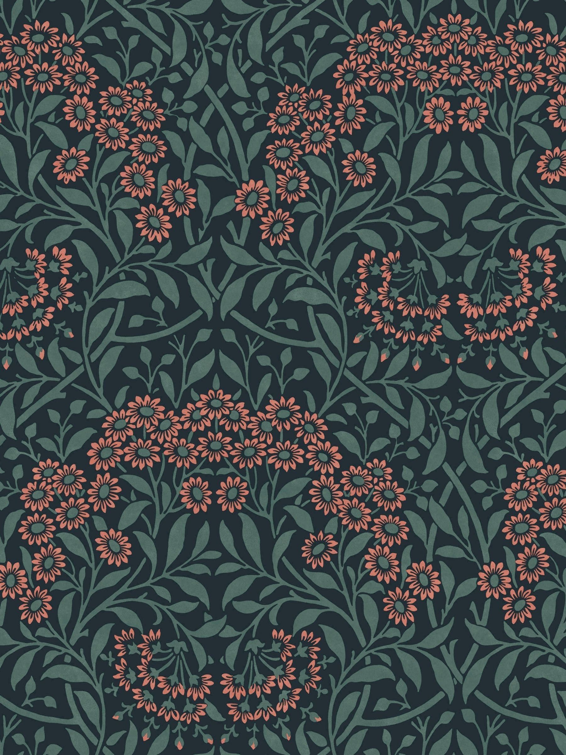 William Morris Michaelmas Daisy wallpaper 10m, imported from the UK