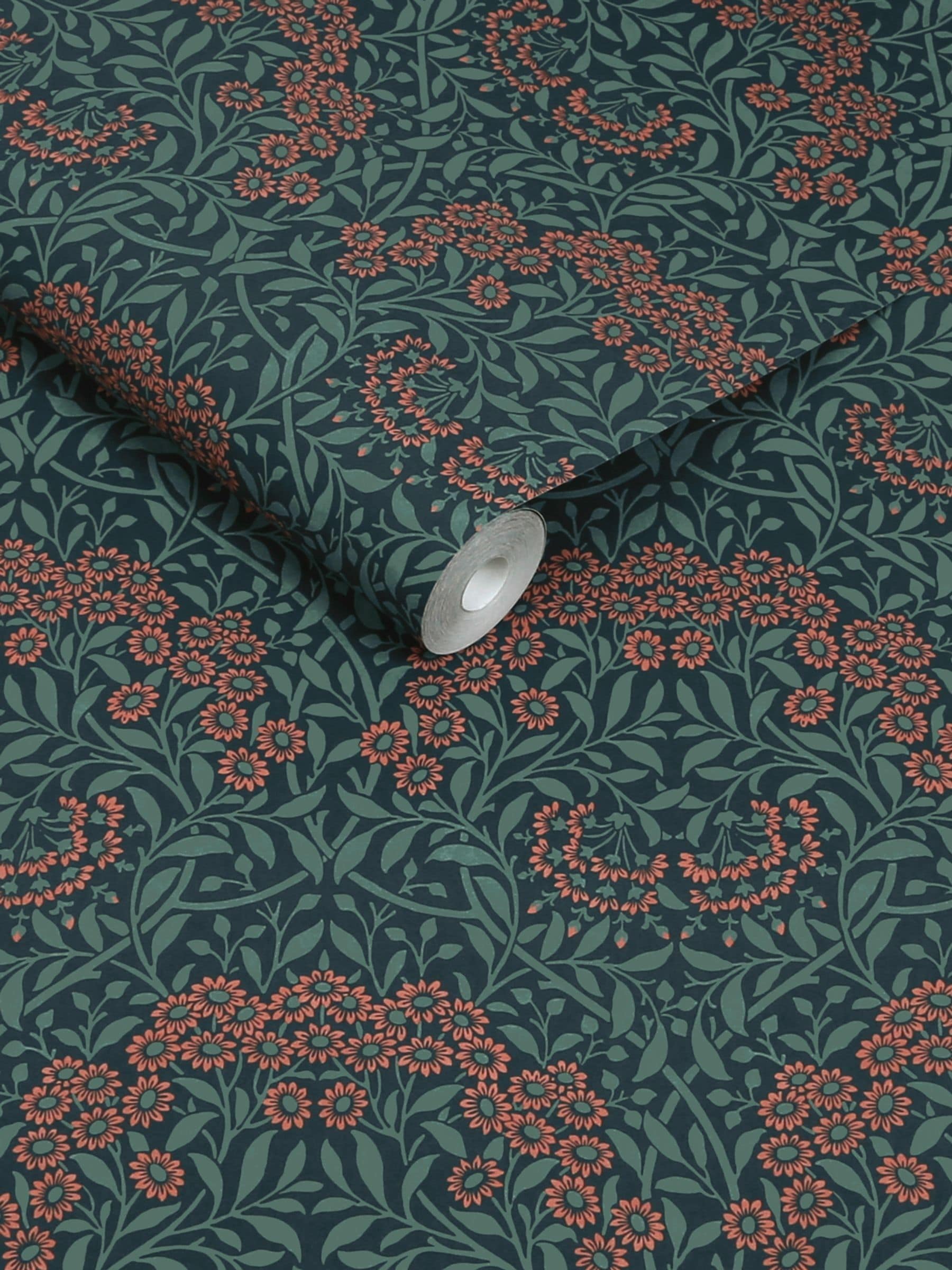 William Morris Michaelmas Daisy wallpaper 10m, imported from the UK