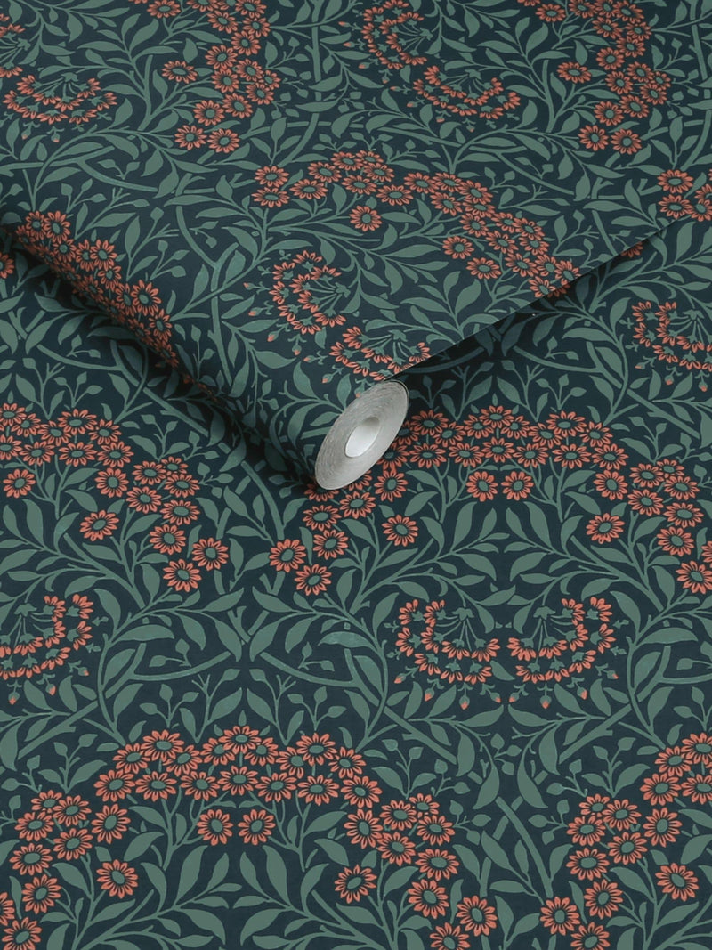 William Morris Michaelmas Daisy wallpaper 10m, imported from the UK
