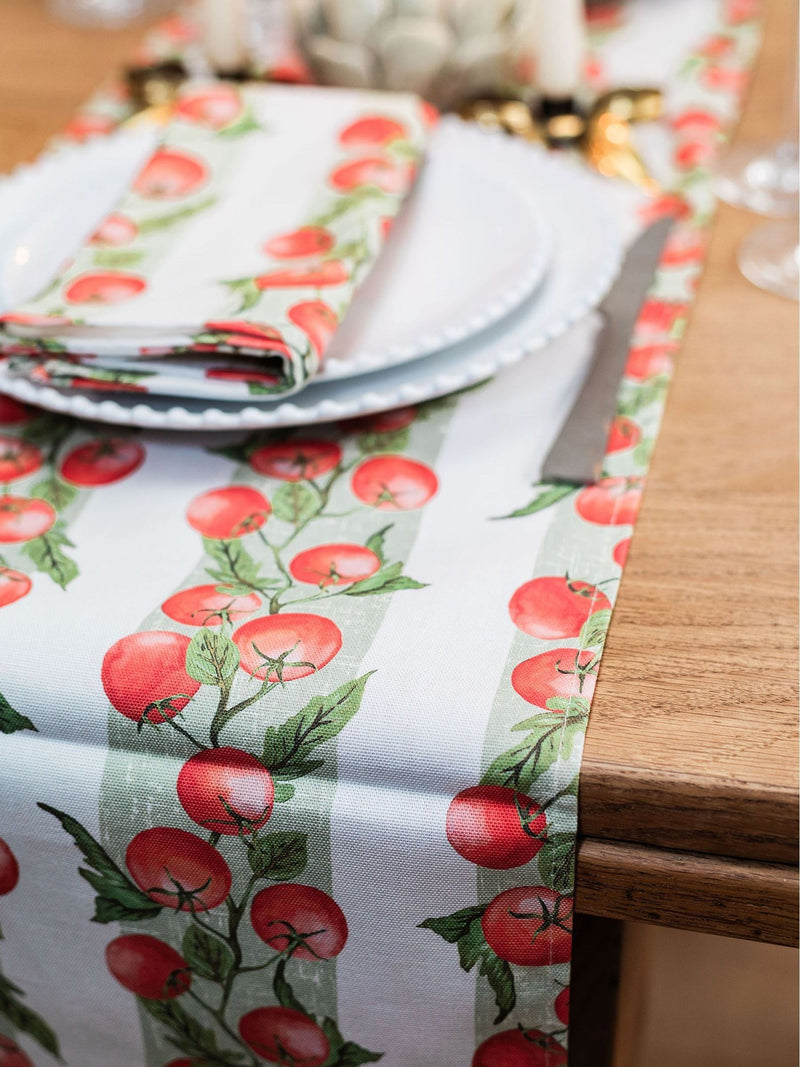 Avalon Home red vine tomato table runner 32x230cm (British brand)