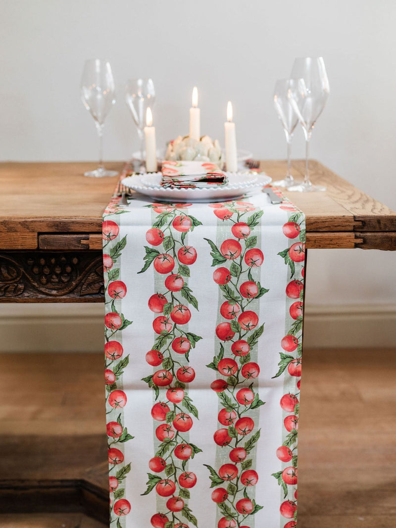 Avalon Home red vine tomato table runner 32x230cm (British brand)