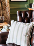 Avalon Home cushion cover sage ticking stripe 45x45cm - British product