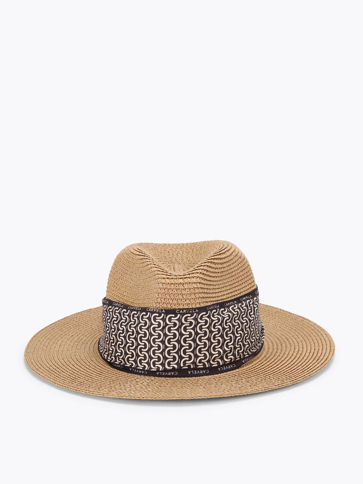 Carvela woven raffia scarf hat natural - British product