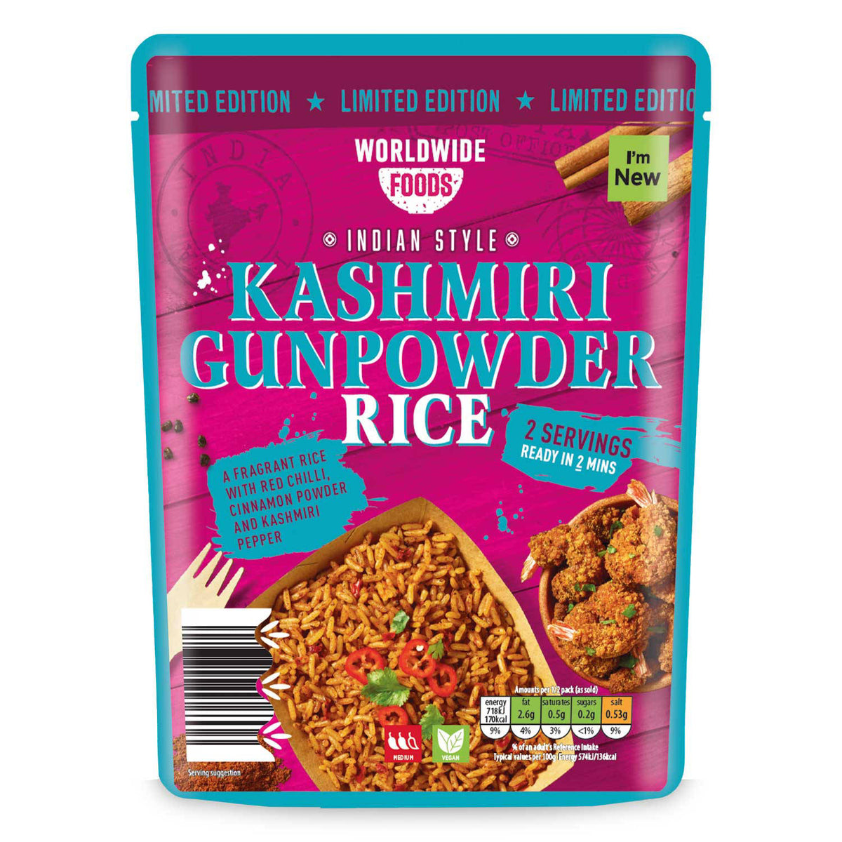 Worldwide Foods Kashmiri Street Food Rice (British brand)