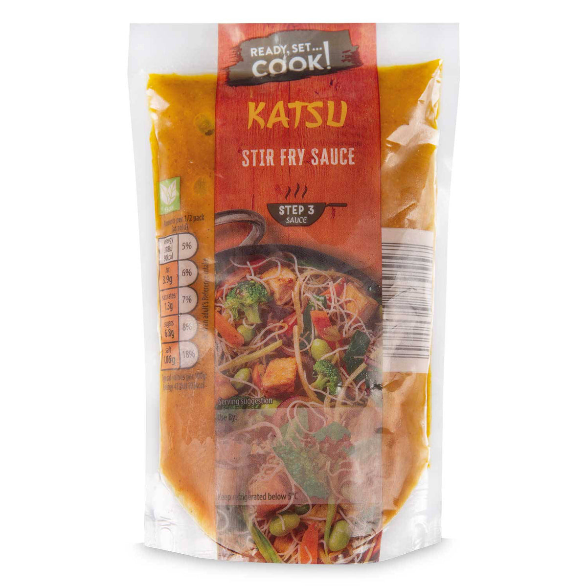 Katsu stir fry sauce with soy for Asian cooking, imported from the UK