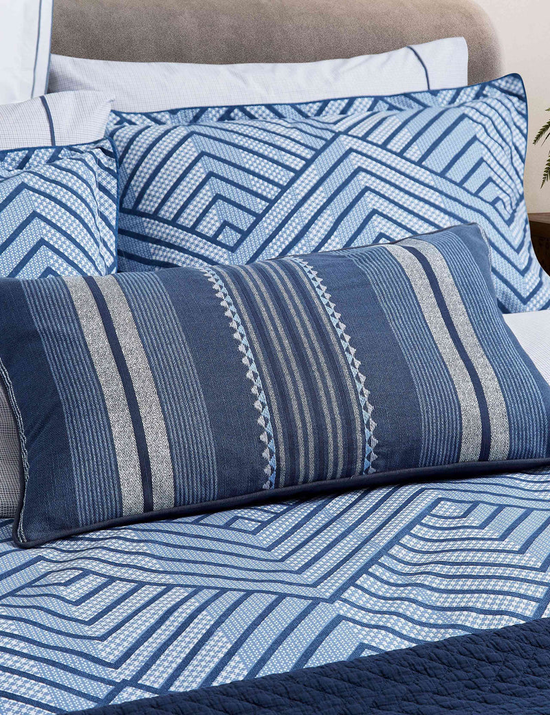 Bedeck of Belfast pure cotton striped cushion - British product