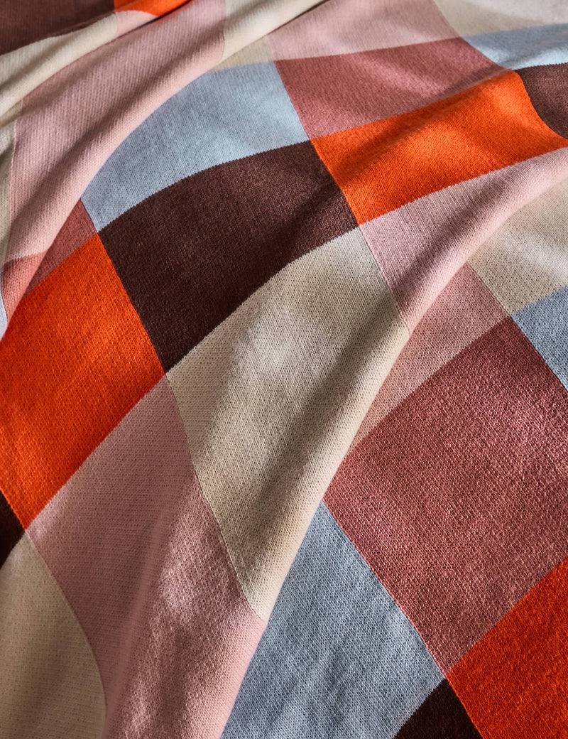 MADE Keava colour block knitted throw, UK version