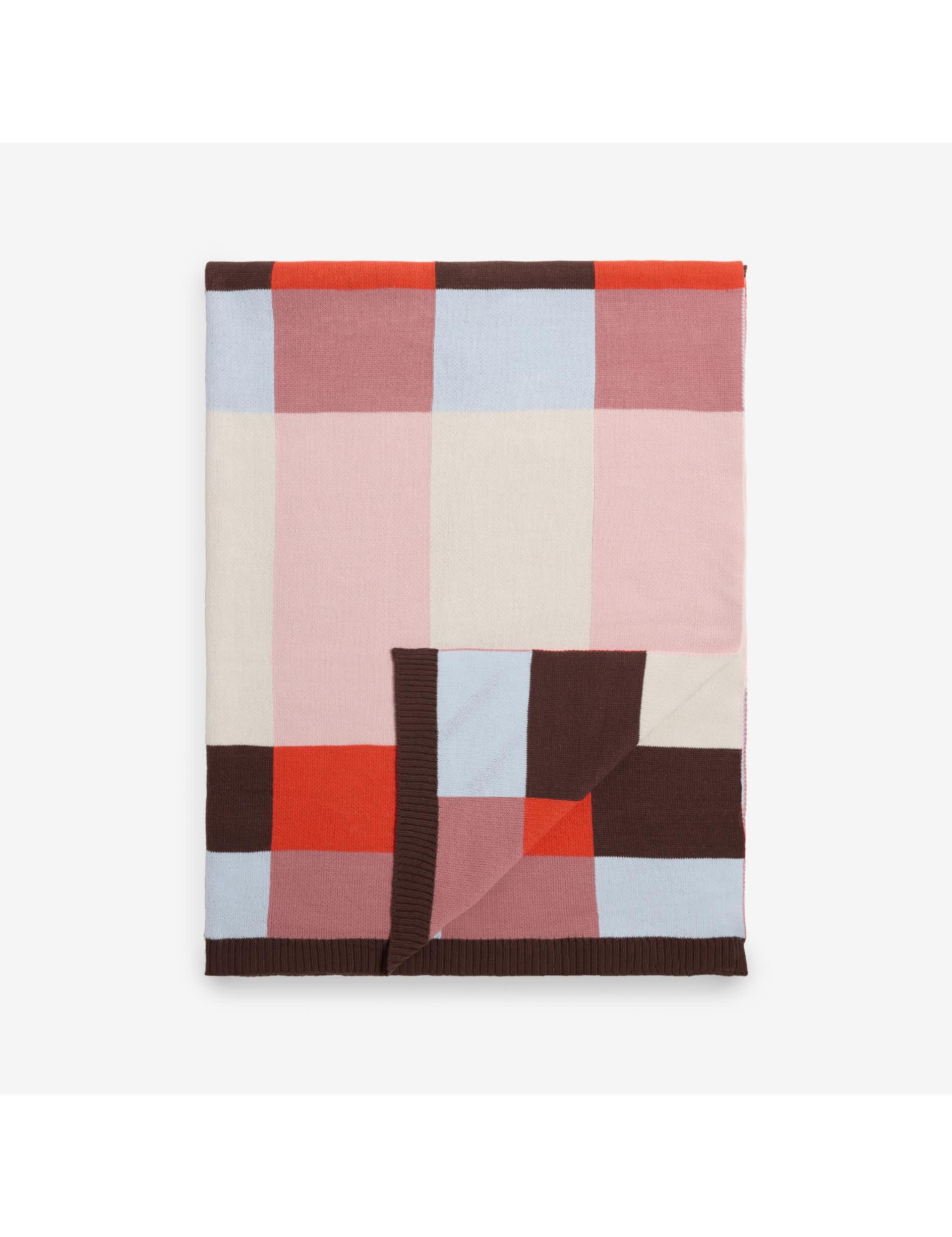 MADE Keava colour block knitted throw, UK version