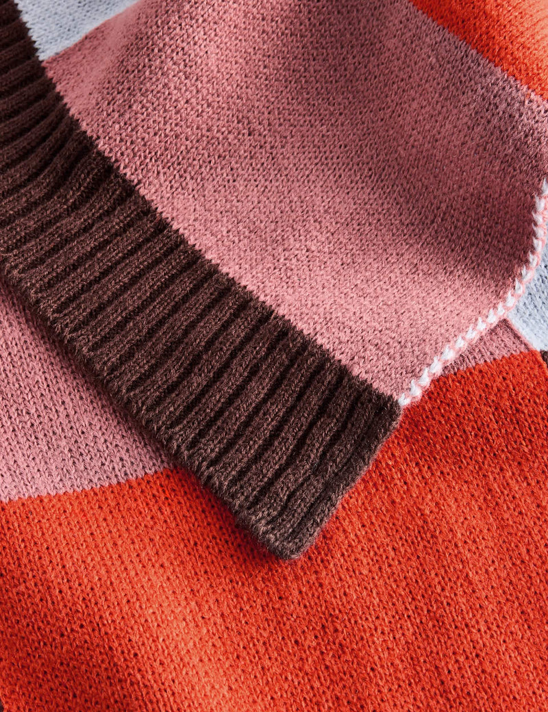 MADE Keava colour block knitted throw, UK version