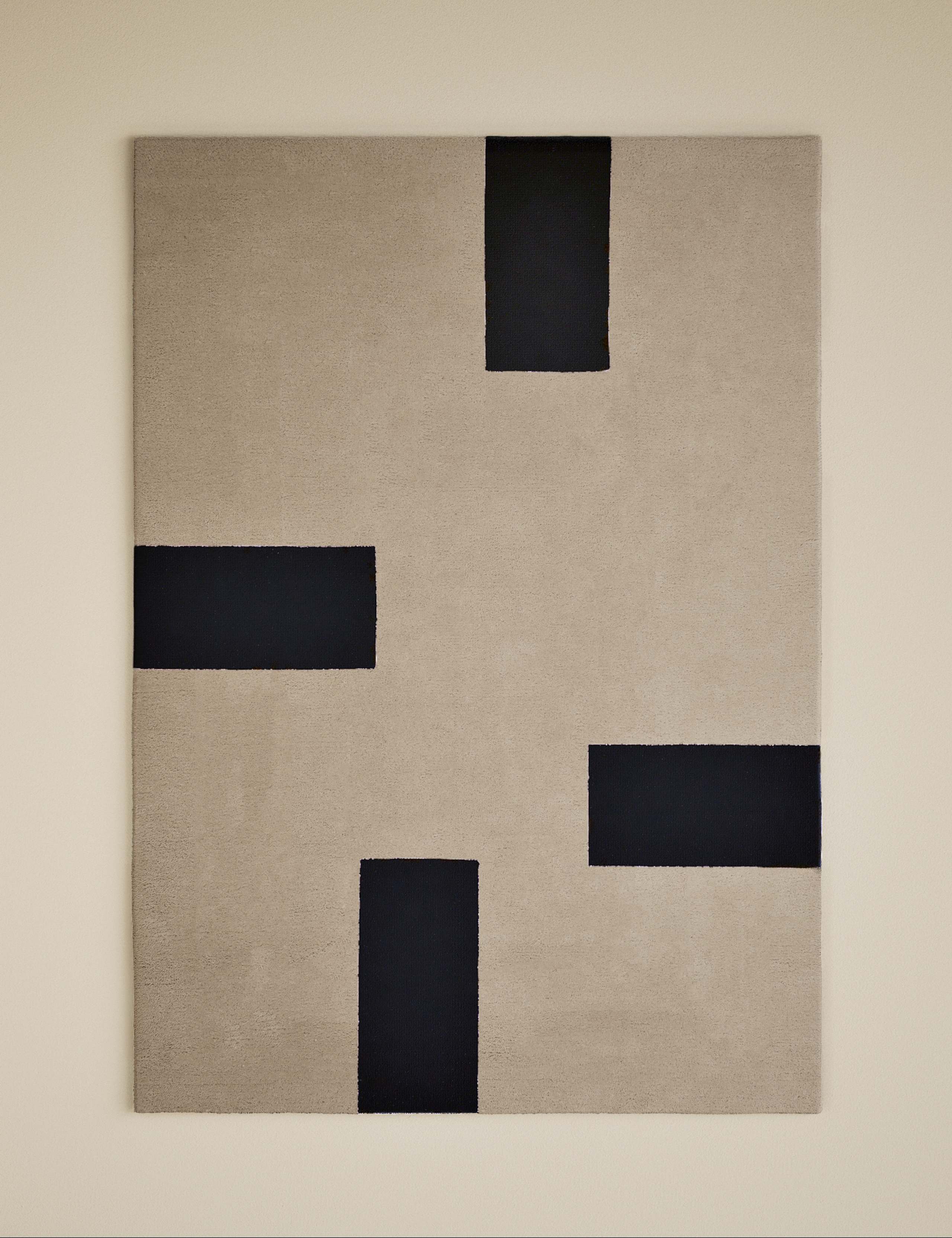 Kelly Hoppen pure wool dash geometric rug, imported from the UK