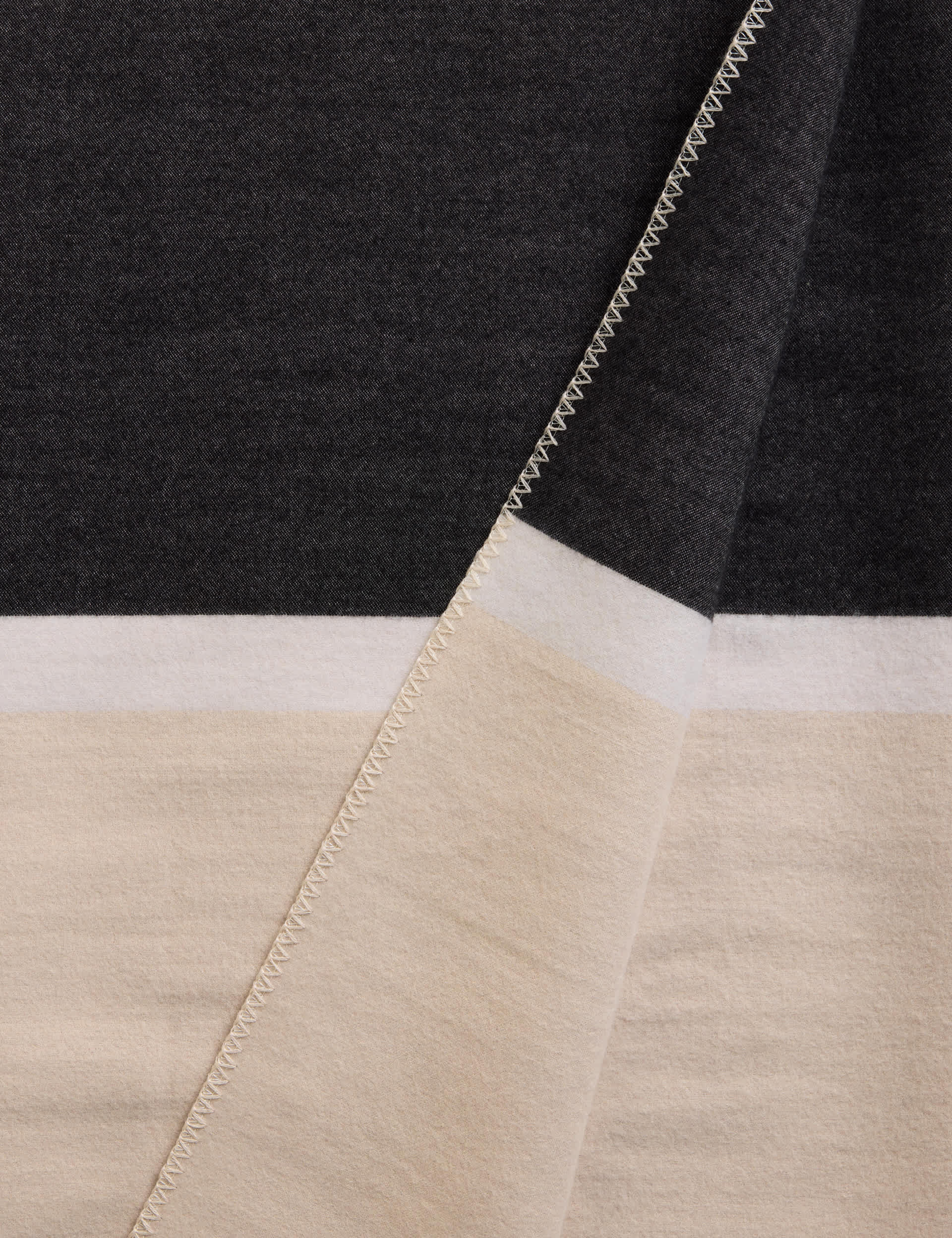 Kelly Hoppen wool blend colour block brushed throw 130x160cm, UK version