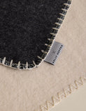 Kelly Hoppen wool blend colour block brushed throw 130x160cm, UK version