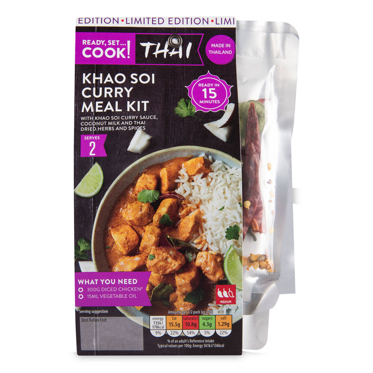 Khao Soi meal kit for Thai curry noodle soup (British brand)